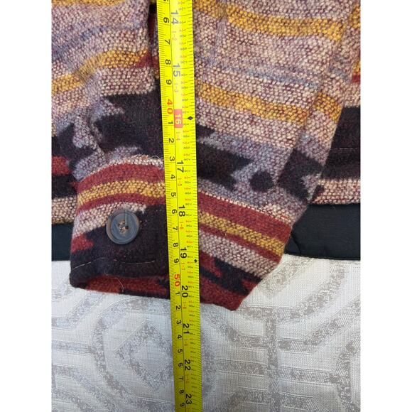 Perch Blu Pepper Aztec Western Jacket Women's plus Size 3XL Red Button Cowgirl - Picture 5 of 7